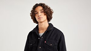 Type 3 Sherpa Trucker Berk Siyah Erkek Trucker