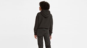 Graphic Standard Hoodie Hoodie New Logo Siyah  Kadın Sweatshirt