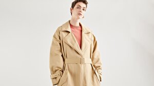 Miko Trench Kadın Bej Mont