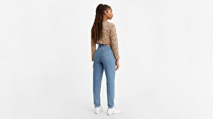 Yüksek Bel Tapered Fit Kadın Jean Pantolon