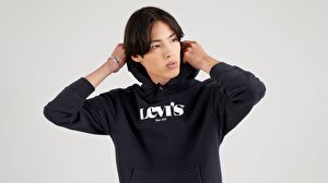 T2 Relaxed Graphic Po Mv Logo Po Siyah  Erkek Sweatshirt