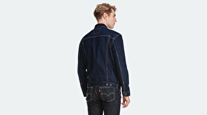 The Trucker Jacket Rinse Trucker Koyu İndigo Erkek Trucker
