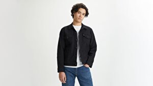The Trucker Jacket Dark Siyah Erkek Trucker