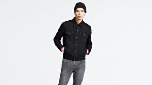 The Trucker Jacket Dark Siyah Erkek Trucker