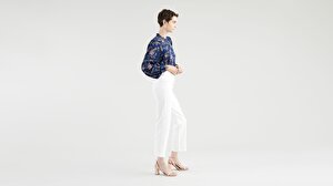 Ribcage Straight Ankle Kadın Jean Pantolon-Cloud Over