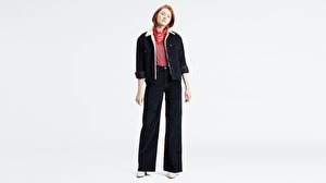 Ribcage Wide Leg Kadın Kadife Pantolon- Blazer Plush Cord