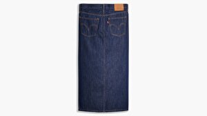 Önden Düğmeli Kadın Midi Jean Etek - Juniper Ridge