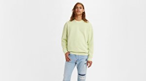 Relaxed Mv Crew Shadow Lime Garment Yeşil  Erkek Sweatshirt