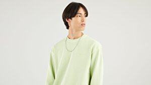 Relaxed Mv Crew Shadow Lime Garment Yeşil  Erkek Sweatshirt