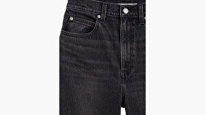 70's High Flare Kadın Jean Pantolon - Black Worn In