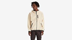 Hooded Sherpa Zip-Up Sweatshirt