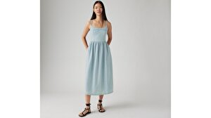 Alessie Bustier Denim Elbise