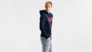 Graphic Po Hoodie - G Hm Hwk Mavi Erkek Kapüşonlu Sweatshirt