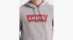Graphic Gri Erkek Kapüşonlu Sweatshirt