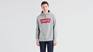 Graphic Gri Erkek Kapüşonlu Sweatshirt