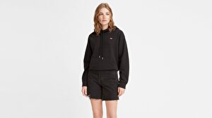 Standard Hoodie Caviar Siyah Kadın Kapüşonlu Sweatshirt