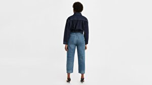 Made & Crafted® Barrel Crop Kadın Jean Pantolon -Lmc Provincial Blue