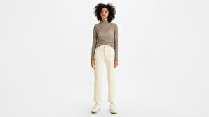 501® Levi's® Crop Kadın Jean Pantolon - Ecru Booper