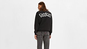 Levis x Pokemon Siyah Sweatshirt