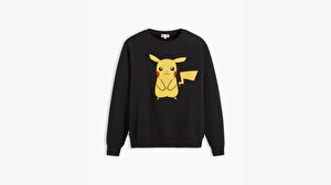 Levis x Pokemon Siyah Sweatshirt
