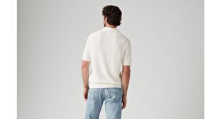 Sweater Cotton Linen Knit Polo