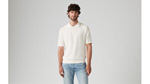 Sweater Cotton Linen Knit Polo