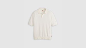 Sweater Cotton Linen Knit Polo