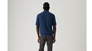 Sweater Cotton Linen Knit Polo