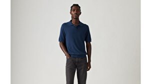 Sweater Cotton Linen Knit Polo