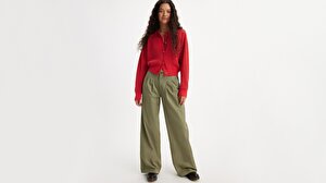 Pleated Wide Leg Kadın Pantolon