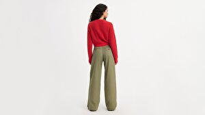 Pleated Wide Leg Kadın Pantolon