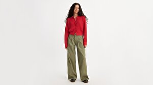 Pleated Wide Leg Kadın Pantolon