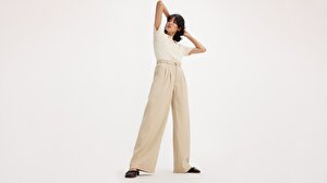 Pleated Wide Leg Kadın Pantolon
