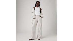 XL Straight Linen Kadın Pantolon