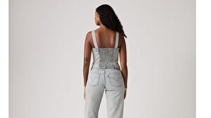 Sculpted Denim Büstiyer