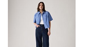 Harlie Short Sleeve Cropped Poplin Gömlek