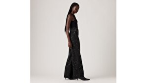 Ribcage Wide Leg Kadın Jean Pantolon - Dazzle Me Smoke