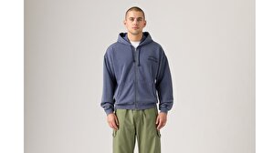 Two Horse Cropped Zip-Up Hoodie