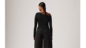 Clara Düşük Omuz Uzun Kollu Üst