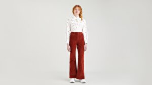 70's High Flare Kadın Jean Pantolon - Sandshell Smooth