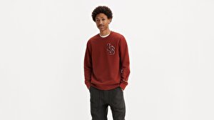 Standard Fit Graphic Crewneck Sweatshirt