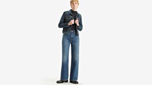 Ribcage Wide Leg Kadın Jean Pantolon - Polar Perimiter