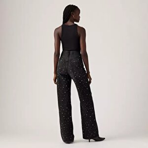 Ribcage Wide Leg Kadın Jean Pantolon - Dazzle Me Smoke