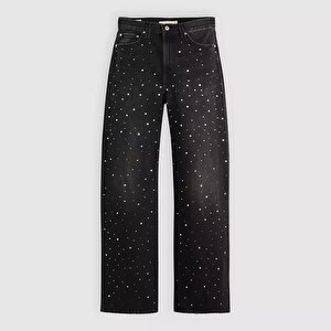 Ribcage Wide Leg Kadın Jean Pantolon - Dazzle Me Smoke