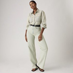 Ribcage Wide Leg Kadın Jean Pantolon