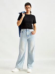 Ribcage Wide Leg Kadın Jean Pantolon