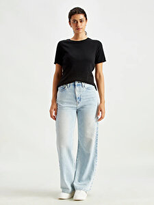 Ribcage Wide Leg Kadın Jean Pantolon