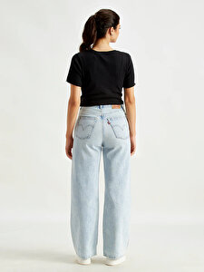 Ribcage Wide Leg Kadın Jean Pantolon