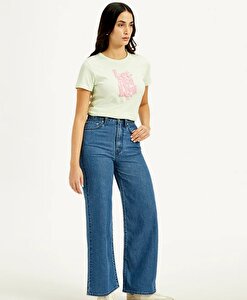 Ribcage Wide Leg Kadın Jean Pantolon - Spinnet