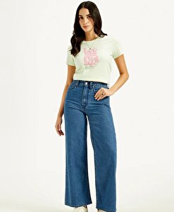 Ribcage Wide Leg Kadın Jean Pantolon - Spinnet